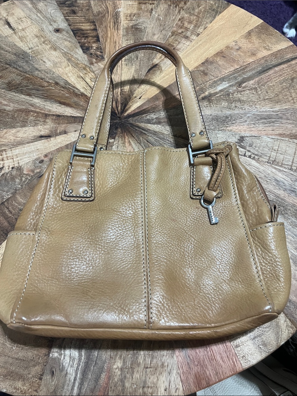 Fossil Camel Leather Bag